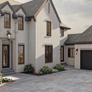 Exterieur huisontwerp, online exterieur huis 3D-rendering, 3D architecturale visualisatie
