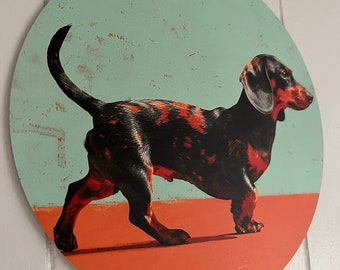 Dachshund metal sign