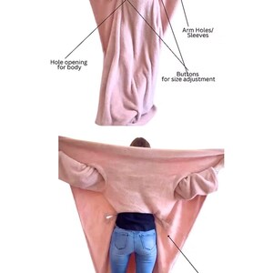 Classic Lux Lounger | Blush Pink | Wearable Blanket immagine 2