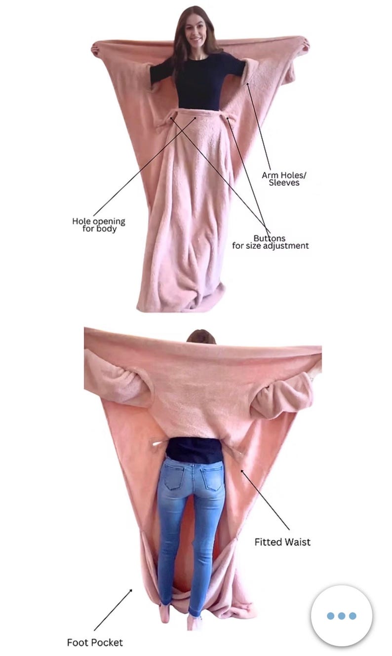 Classic Lux Lounger | Blush Pink | Wearable Blanket immagine 2