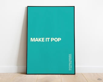 Poster Make It Pop: stampa Bauhaus Teal (download digitale)
