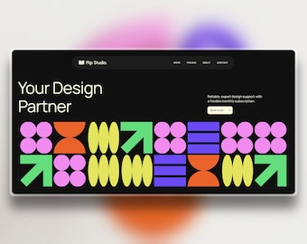 Modello di sito web Framer / Sito web per agenzie e portfolio per creativi e designer / Landing page responsive con CMS senza codice / Download immediato