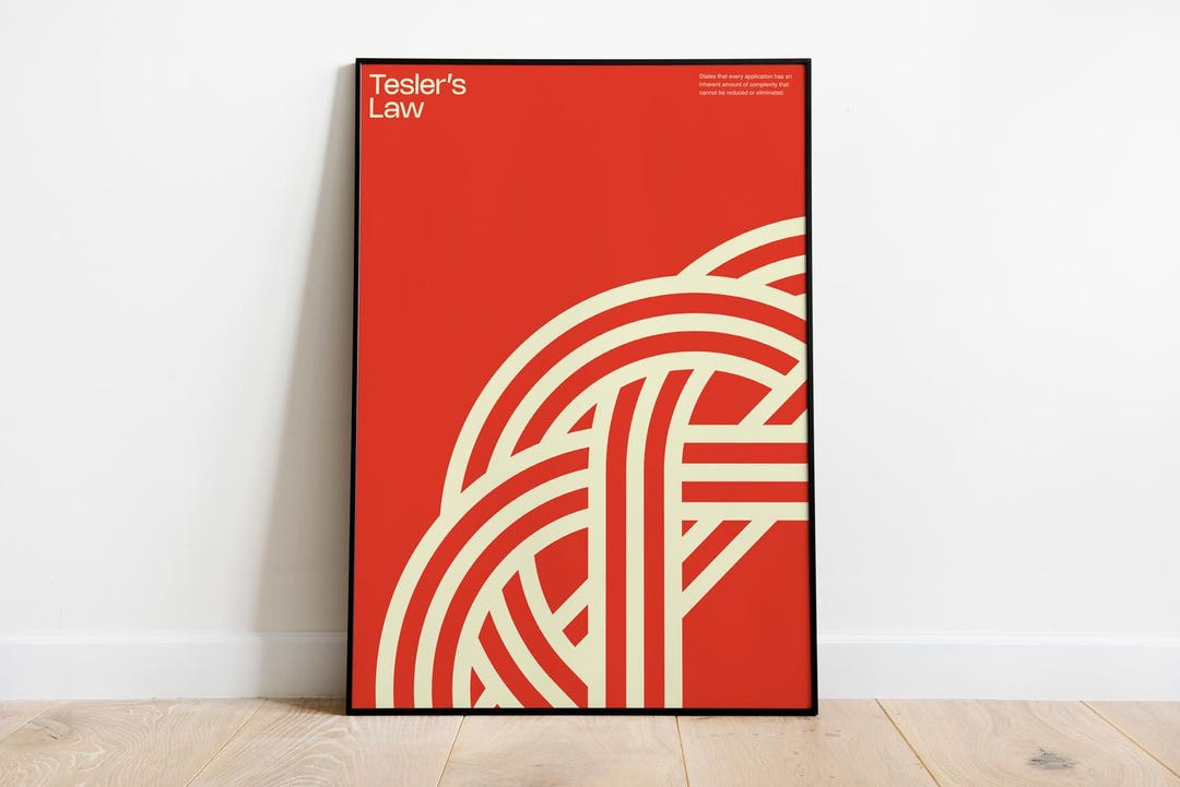 Tesler's Law Bauhaus Poster: Minimalist UX Design (digital Download) - Etsy