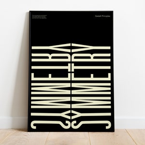 Grafikdesign Plakat Gestalt Principle Symmetrie Bauhaus Plakat Lernposter Einweihungsgeschenk DesignTheorie Büro Dekor