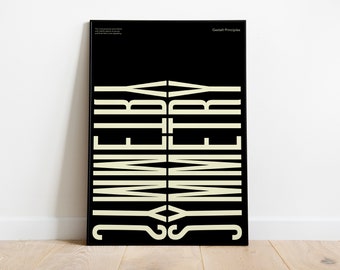 Poster sulla simmetria della Gestalt, design Bauhaus (download digitale)