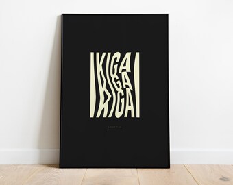 Poster Ikigai, teoria del design giapponese (download digitale)