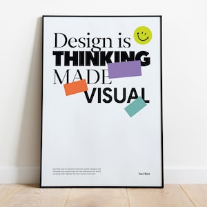 Graphic Design Poster, Maximalist Decor, Saul Bass, Educational Posters, Housewarming Gift, Graphic Designer, Office Decor, Office Prints