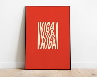 Poster Ikigai, stampa motivazionale giapponese (download digitale)