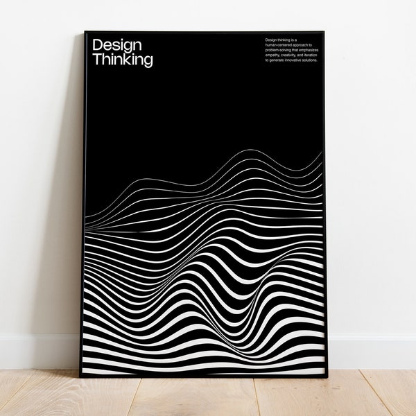 Design Thinking Poster, Bauhaus Style, Office Decor (PDF Files)