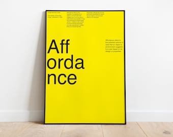 Poster "Affordance Bauhaus", Teoria del Design e Arte (Download digitale)