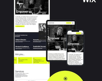Plantilla de Wix Studio: Página de ventas para coaches y proveedores de servicios