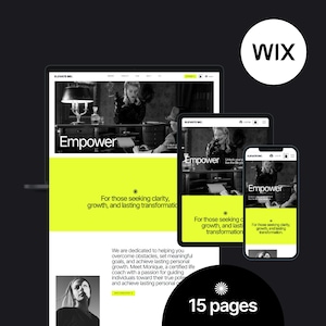 WIX Ecommerce Coaching Website WIX Website Template Sales Page Service Provider Landing Page Course Creator Template Small Business Design