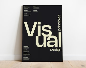 Visual Design Principles Poster, Bauhaus Style (Digital Download)