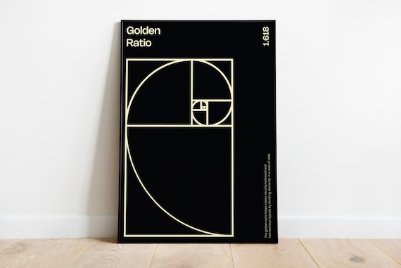 Golden Ratio Print: Bauhaus Graphic Design Poster (Digital Download)