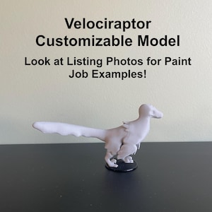 Customizable Velociraptor Dinosaur Model _ Please Read Item Description!!