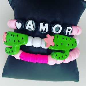 Set of three bracelets, youth bracelets, bracelets for girls, bracelets with color, personalized bracelets, bracelets to give as gifts, chic bracelets