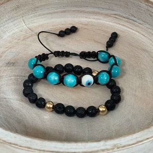 Set of 2 unisex bracelets, men&#39;s bracelets, women&#39;s bracelets, personalized bracelets, woven bracelets, dad bracelets,