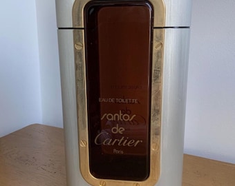 Frasco de perfume gigante vintage de Santos de Cartier