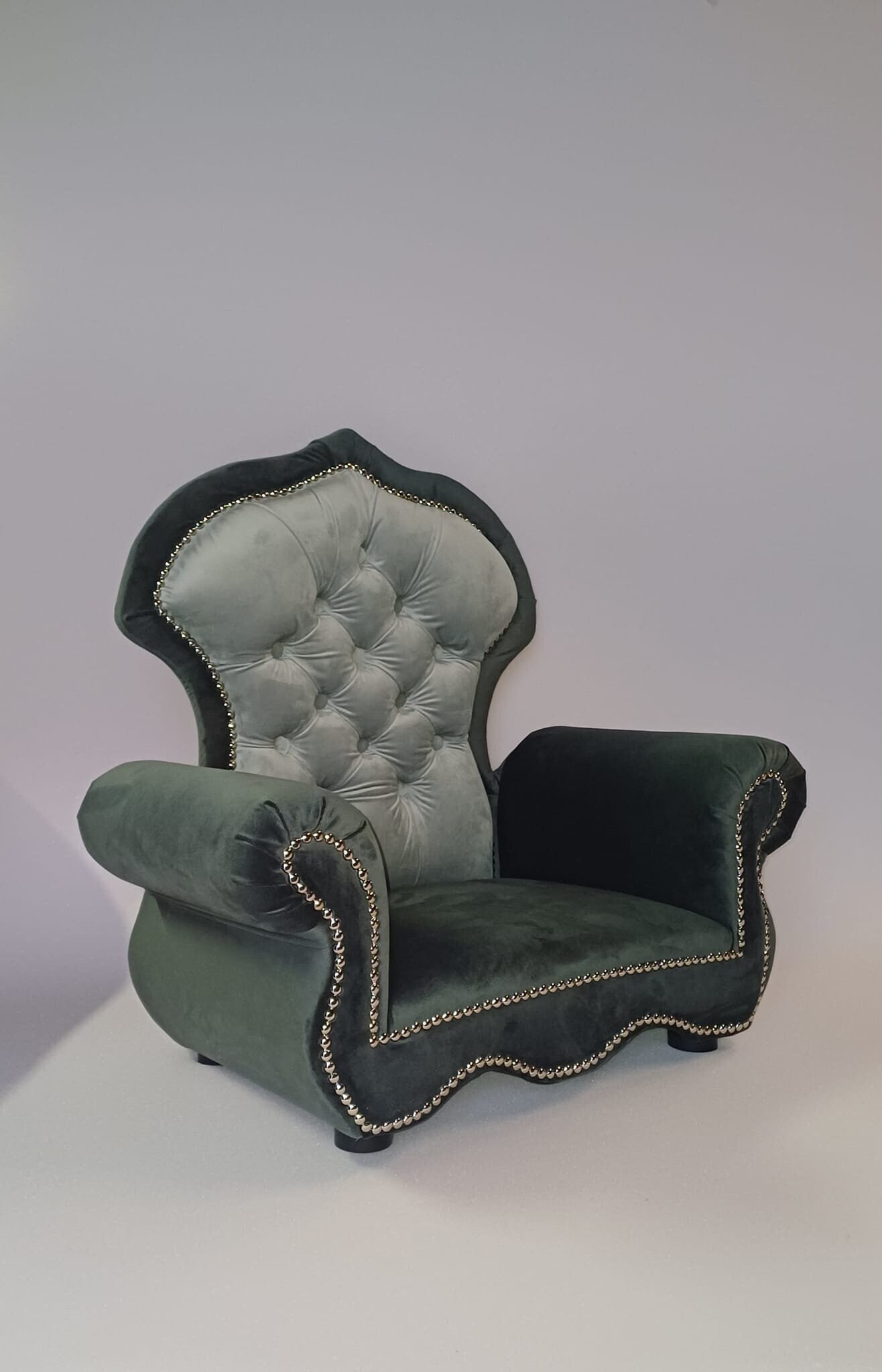 Earthy Green Grey Velvet Luxury Throne Pet Bed Dog Bed Cat Bed Handmade Pet Furniture Luxury Pet Sofa Washable Pet Bed Etsy Canada
