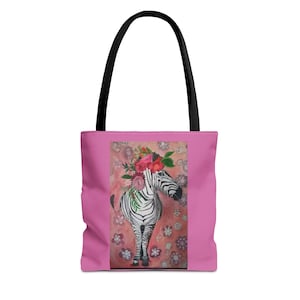 Sac fourre-tout zèbre, cadeau pour amoureux des animaux, design original, sac de courses réutilisable, fourre-tout de plage, sac à provisions, cadeau pour elle, sac écologique