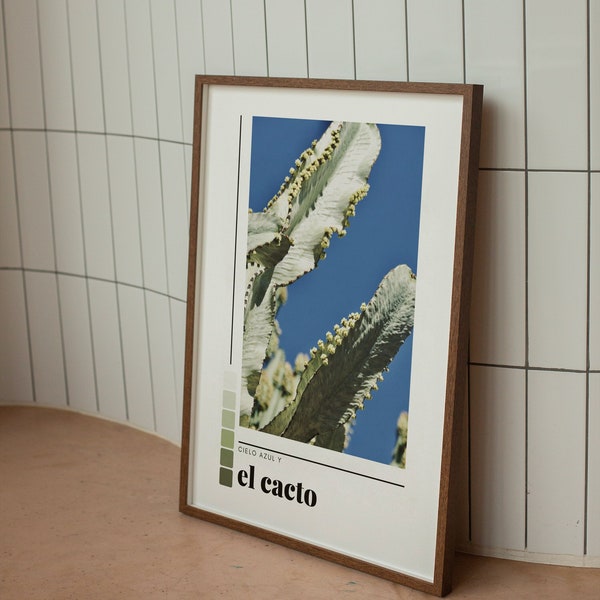 Cactus Cactus Poster Digital Download, California Printable Wallart, Modern Botanical Wall Art Cactus
