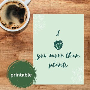 Cartão de aniversário para amigo imprimível para quem ama plantas | Download digital | Cartão de feliz aniversário para imprimir em casa