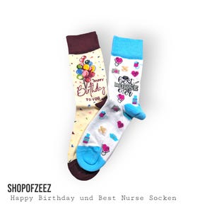 Happy Birthday und Best Nurse Socken