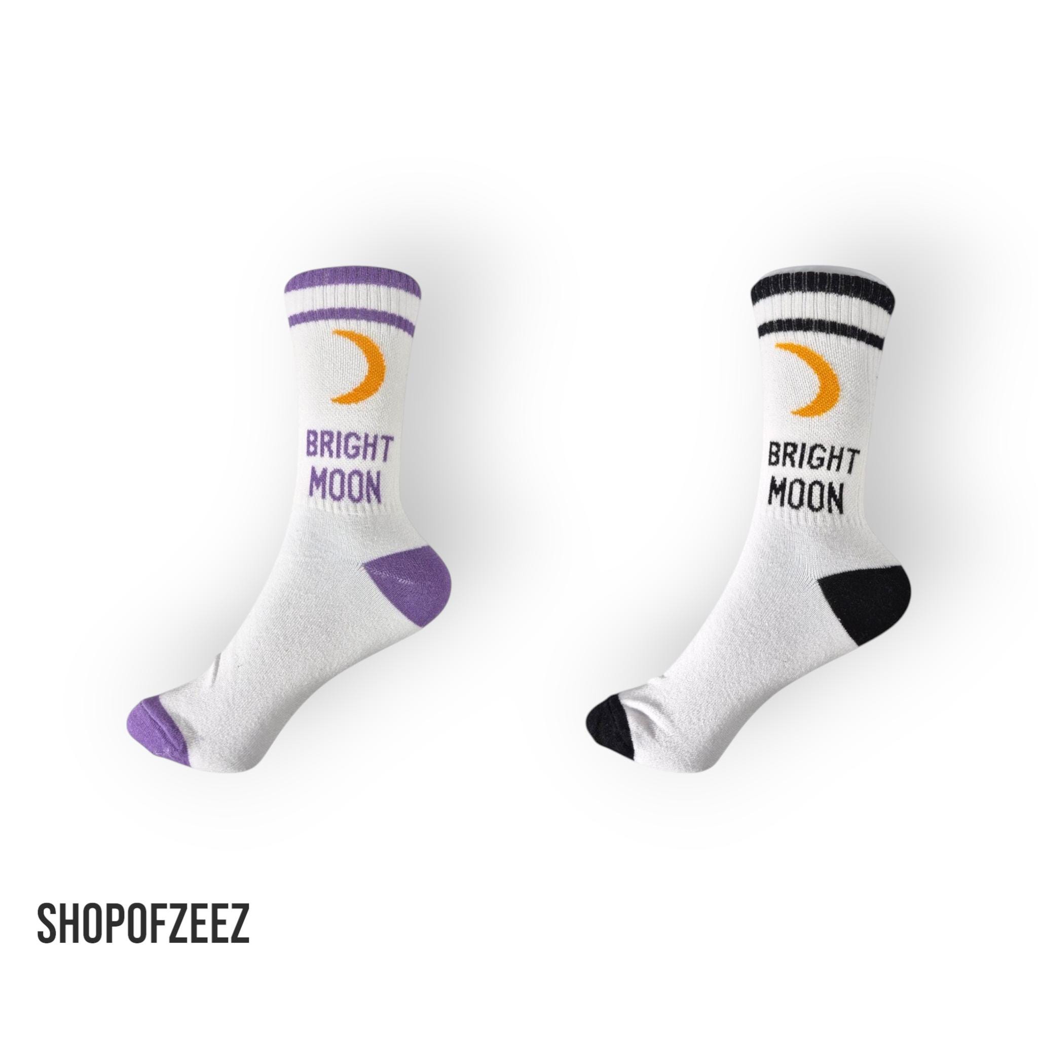 Unisex Sports Socks – Cotton – Black or Purple – Streetwear Style