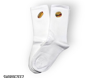 bestickte Fast Food Socken