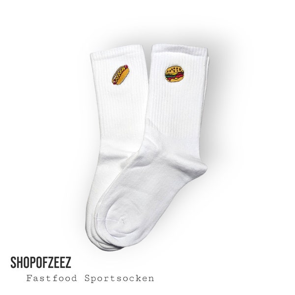 bestickte Fast Food Socken