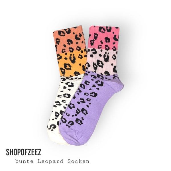 bunte Leopard Socken