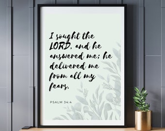 Versetto della Bibbia Salmo 34 Immagine