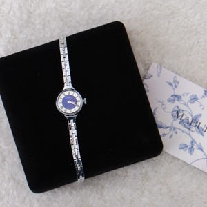 Chaika Vintage Lady Wrist Watch, Silver Tone Vintage Watch, Cocktail Watch