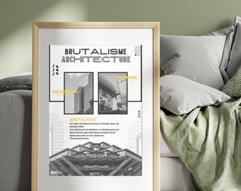 Poster architecture brutaliste