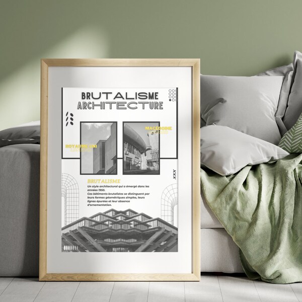 Poster architecture brutaliste