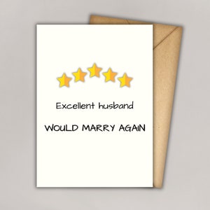 Biglietto d'auguri stampabile per il marito, Biglietto d'auguri divertente per il marito, Biglietto d'auguri per marito eccellente, Biglietto d'auguri divertente per compleanno/anniversario da stampare a casa in digitale