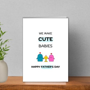 Wir machen süße Babykarte, druckbare Vatertagskarte von Frau / Partner, lustige Vatertagskarte, erste Vatertagskarte, digitaler Download