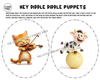 Hey Diddle Diddle Puppets