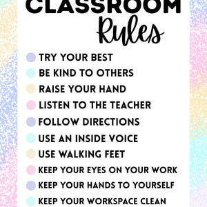 Classroom Rules Poster