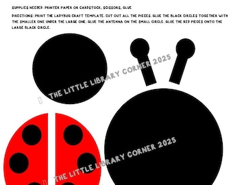 Ladybug and Bee Craft Templates