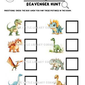 Dinosaur Scavenger Hunt