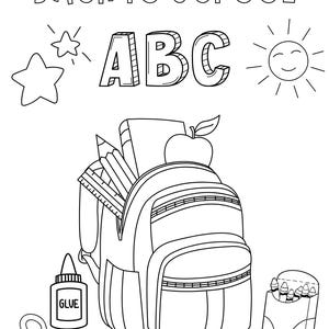 Back To School Coloring Page