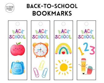 Segnalibri carini con clip art per il ritorno a scuola