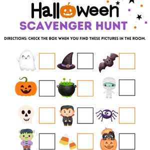 Halloween Scavenger Hunt
