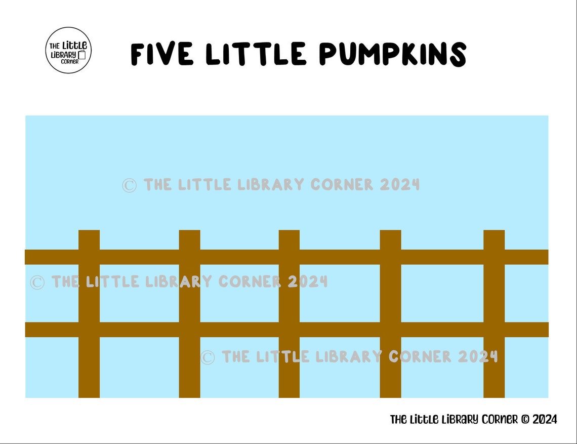 Five Little Pumpkins Craft Template - Etsy