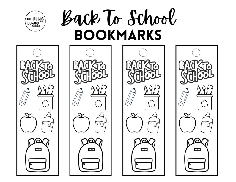 Back to School Bookmarks - Etsy