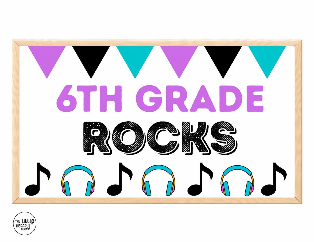 6th Grade Rocks Sign Sixth Grade Rocks Bulletin Board - Etsy