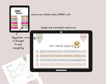 Digital Planner | Digital Download | 2024 Digital Planner | Goodnotes Digital Planner | Weekly Digital Planner| Tablet Digital Planner