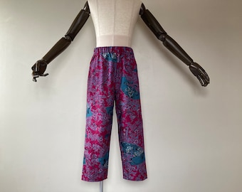 Cotton pants in Japanese kimono