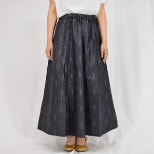 Patchwork Skirt - Upcycled Mixed Kimono Fabrics, One-of-a-Kind, Size XL